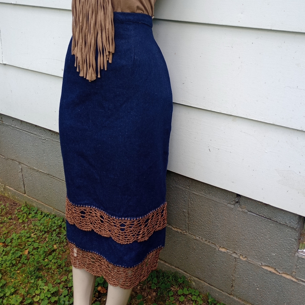 Vintage Tiered Blue Jean Dress